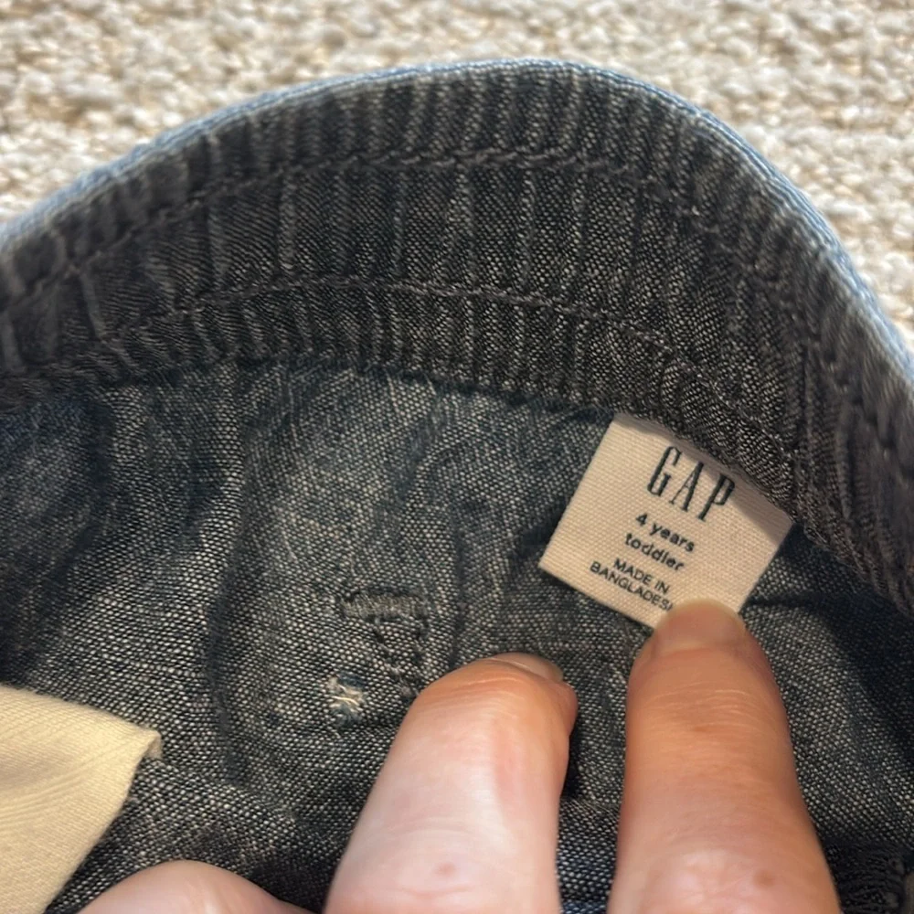 GAP Blue Denim Casual Shorts with Adjustable Drawstring